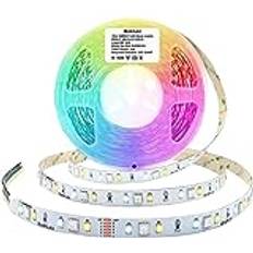 GIDEALED 24 V RGBWW LED-remsa 10 m/rulle, dimbar RGB kall vit varm vit (2700 K–6000 K) SMD5050 6-tråd helfärgad atmosfär dagsljus RGBCCT Light Strip Plus, bara inte vattentät RGBWW LED-remsor