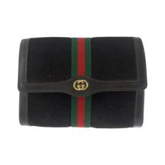 Gucci Vintage, Pre-owned, Dam, ONE Size, Mocka, Pre-owned Mocka kuvertvskor