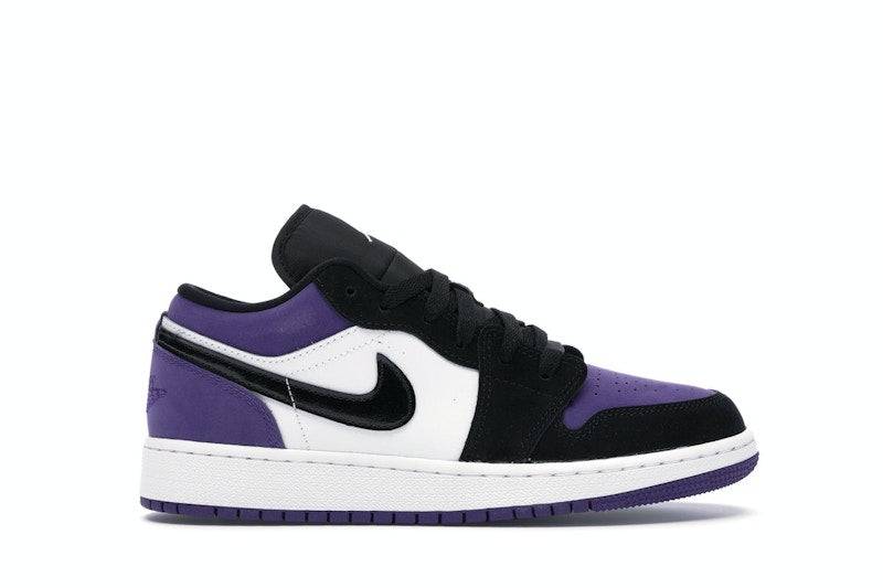 Jordan 1 Low Court Purple (GS) - 38.5 (38.5)
