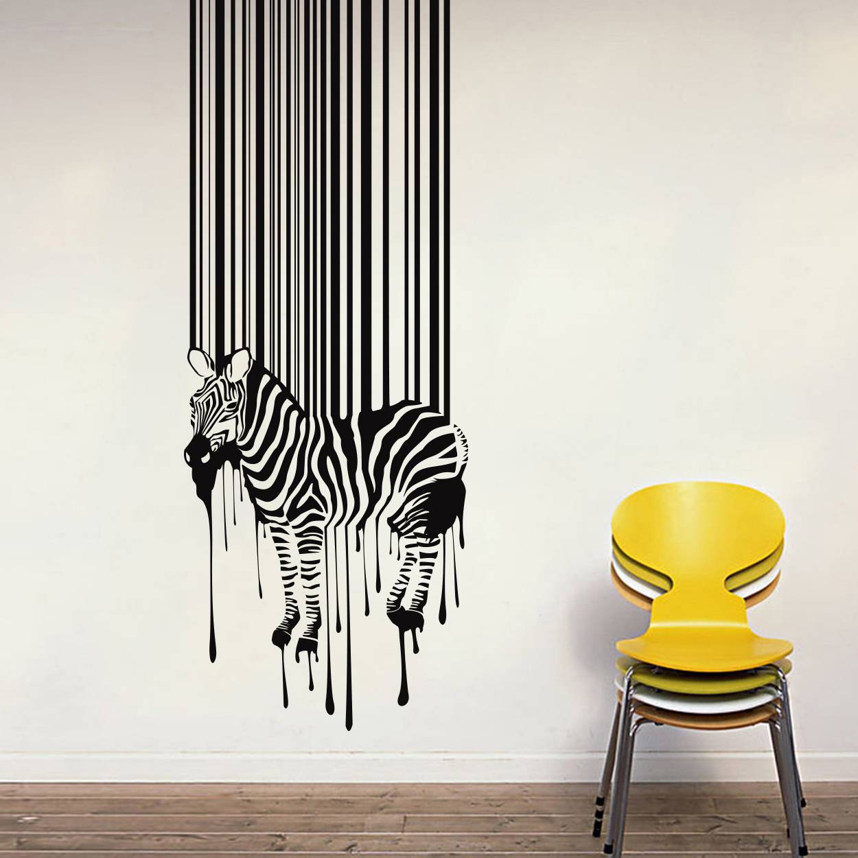 Zebra med stregkode - Wallsticker
