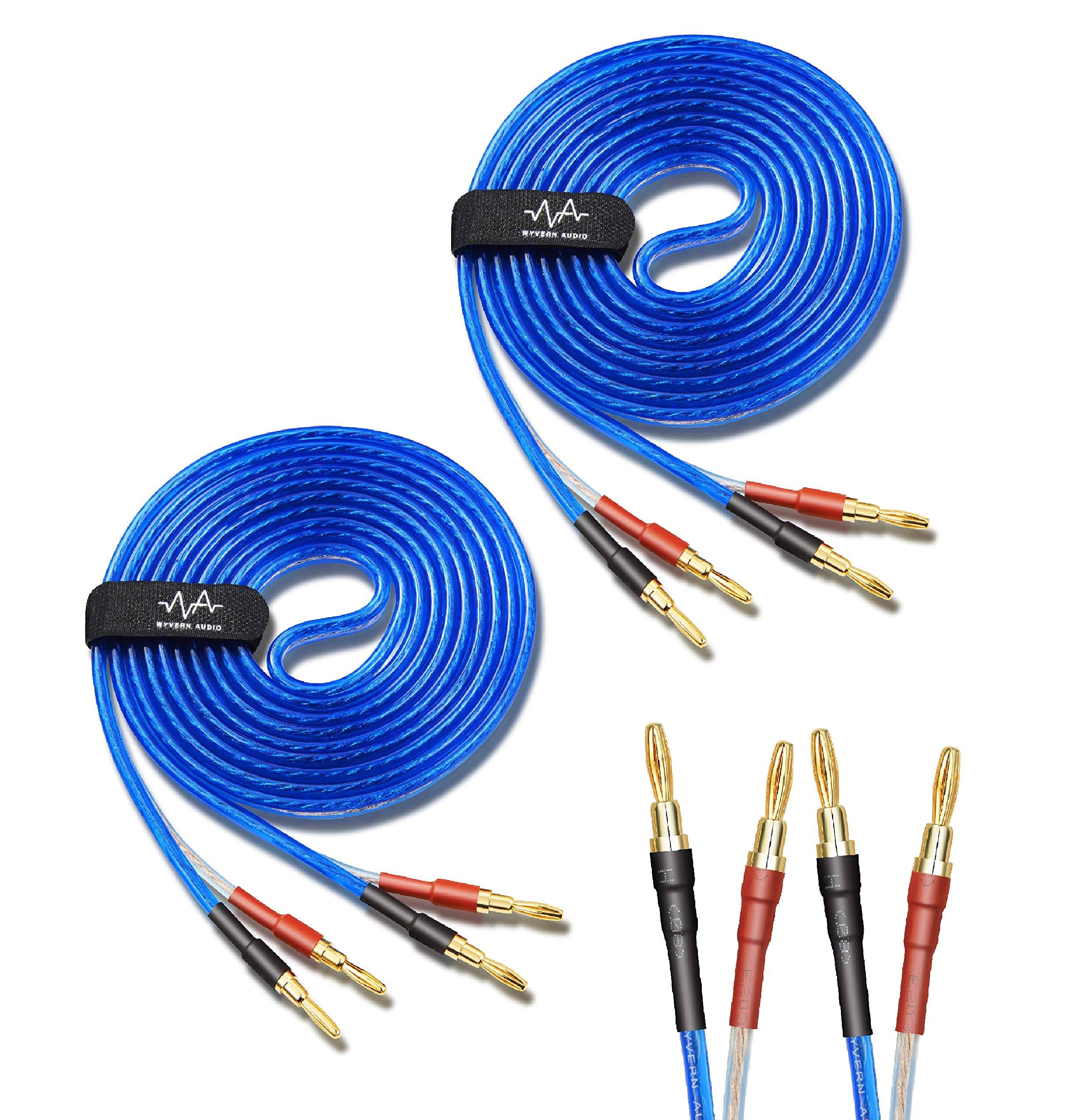 Wyvern Audio Banana Plug Speaker Cable Blue 1.5m
