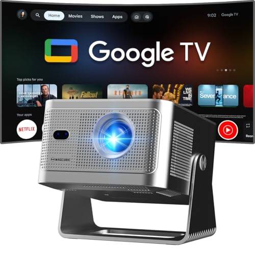 Magcubic Smart projektor 1080P med WiFi 5, Bluetooth 5.1, 15 W högtalare, 650 ANSI, röststyrning, autofokus och keystone-korrigering, Dolby Audio/HDR10+, inkl