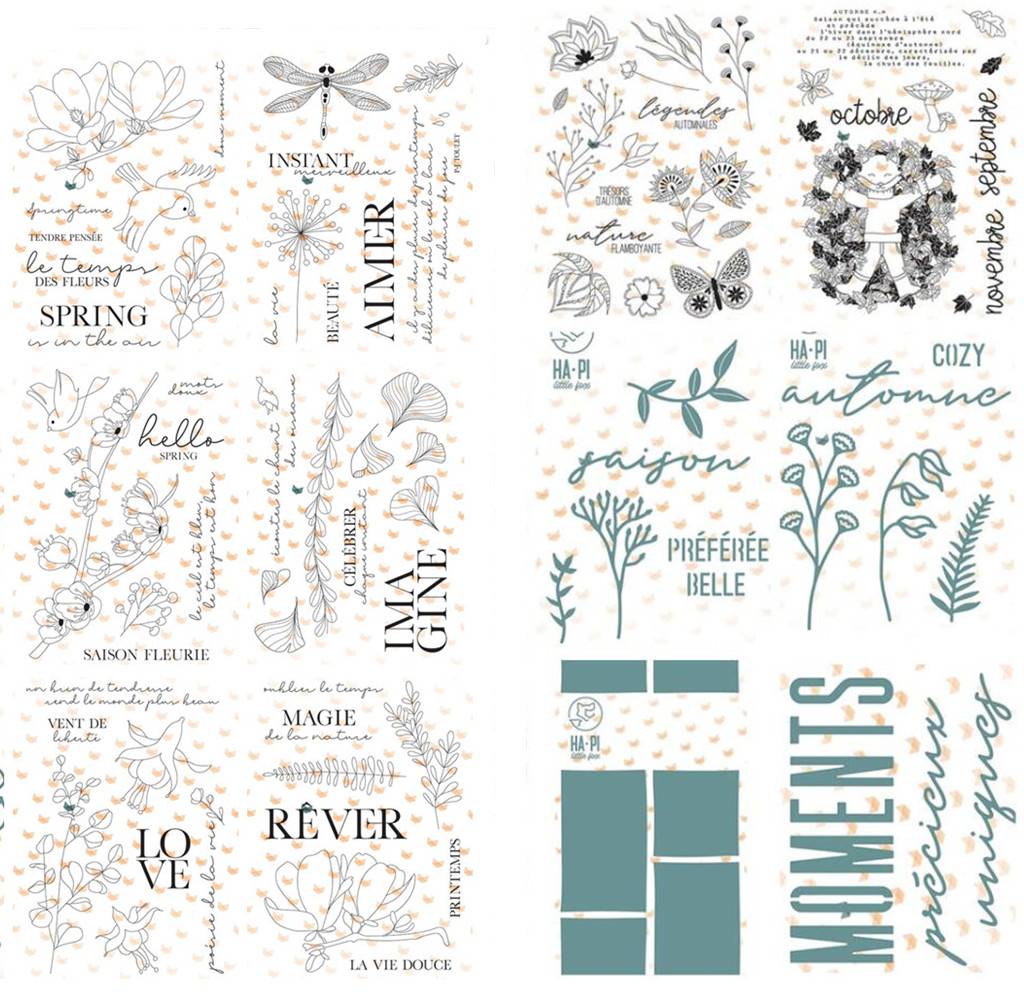 New French Clear Stamp And Cutting Die /Seal For DIY Scrapbooking/Photo Album Decorative Clear Stamp Sheets A6500