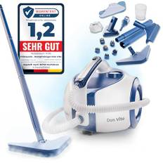 Primavella Dampfreiniger Don Vito – Leistungsstarker Steam Cleaner für Boden, Polstermöbel & Bad – Reiniger Dampf mit 3,5 Bar - 16x Zubehör für Fugen & Sofa – Vielseitige Dampfmaschine