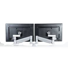 Space Origo m. mini-bordholder, 2 skærme m. Monitorarm - Vesa 100 x100, sort - Svart