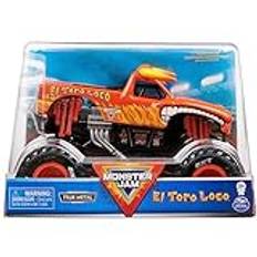 Monster Jam, officiell El Toro Loco Monster Truck, samlargjutet fordon, skala 1:24