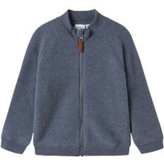 Name It Nmmwmino Wool Brushed LS Card Str 110 - Folkstone Gray Vinterjakker Uld hos Magasin