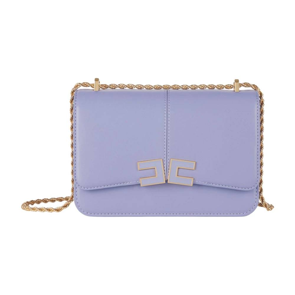 Elisabetta Franchi Logo Detail Skuldertaske - Tasker - Dame - Lilla - ONE SIZE - Uld