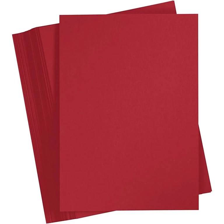 Slät Cardstock - A4 - Julröd - 100st - 180g