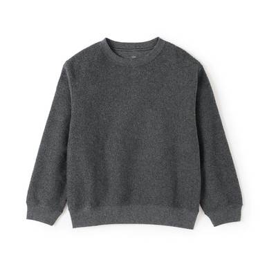 MUJI | Kids' Organic Cotton Bouclé Sweatshirt Light Beige 5 - 6 Years (120 cm)