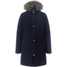 Arktisk dame vinterfrakke med pels - Navy - XS