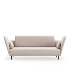 House of Finn Juhl - 57 Sofa, Brownished Steel/Walnut, Cat. 2 Hallingdal 65 - 103/113 - Sofaer - Finn Juhl - Beige,Træ farvet,Grå