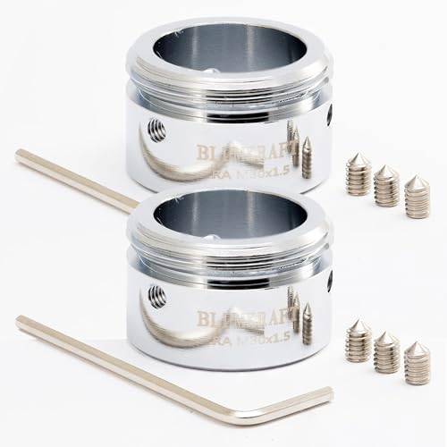 BLUMKRAFT Set med 2 radiatoradaptrar, kompatibla med Danfoss RA (20–23 mm) och Far 23 mm till M30 x 1,5 för termostat/termostathuvud M30 x 1,5 hane