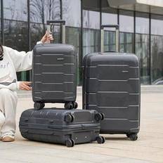 Suitcases, Cross-Border Large-Capacity Suitcases, Men's Explosion-Proof Password Suitcases, Multi-Color Suitcases, Universal Wheel Boarding Trolley Ca - P1 Dark Grey - 20 inch,24 inch,28 inch,3-piece Set