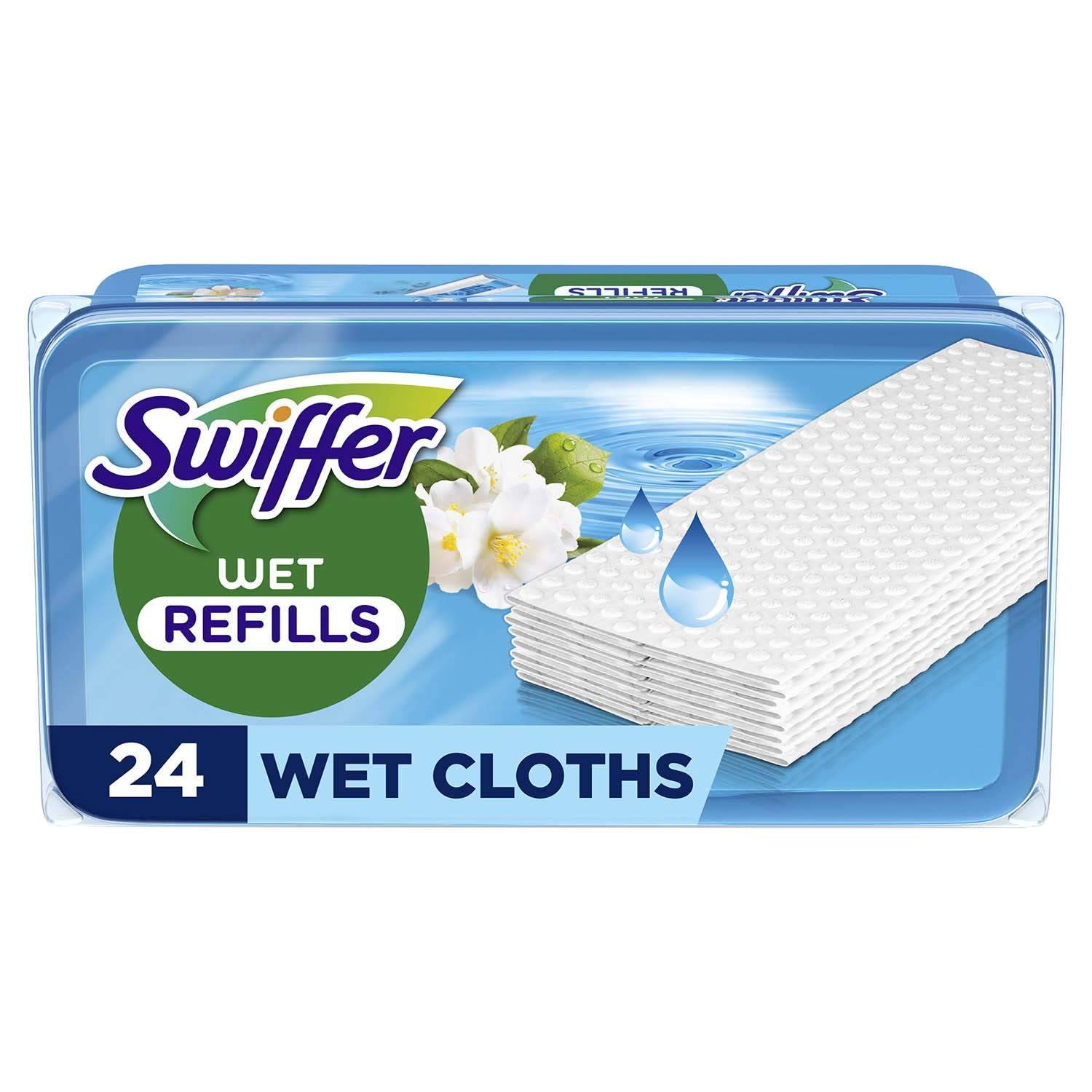 Swiffer våtrengöringspåfyllningar, morgonfräsch doft, 24-pack