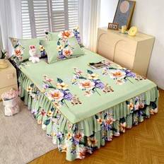 Ett Modern stil Förtjockad Flanell Sängkjolar Med Hudvänlig Och Mjukt Rör , Med Flera Ljus Färger Och Icke blekning , , , Och - Multifärgad (120*200,150*200,180*200,200*220)