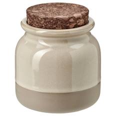 BRUGDHAJ burk med lock, beige, 0.3 l
