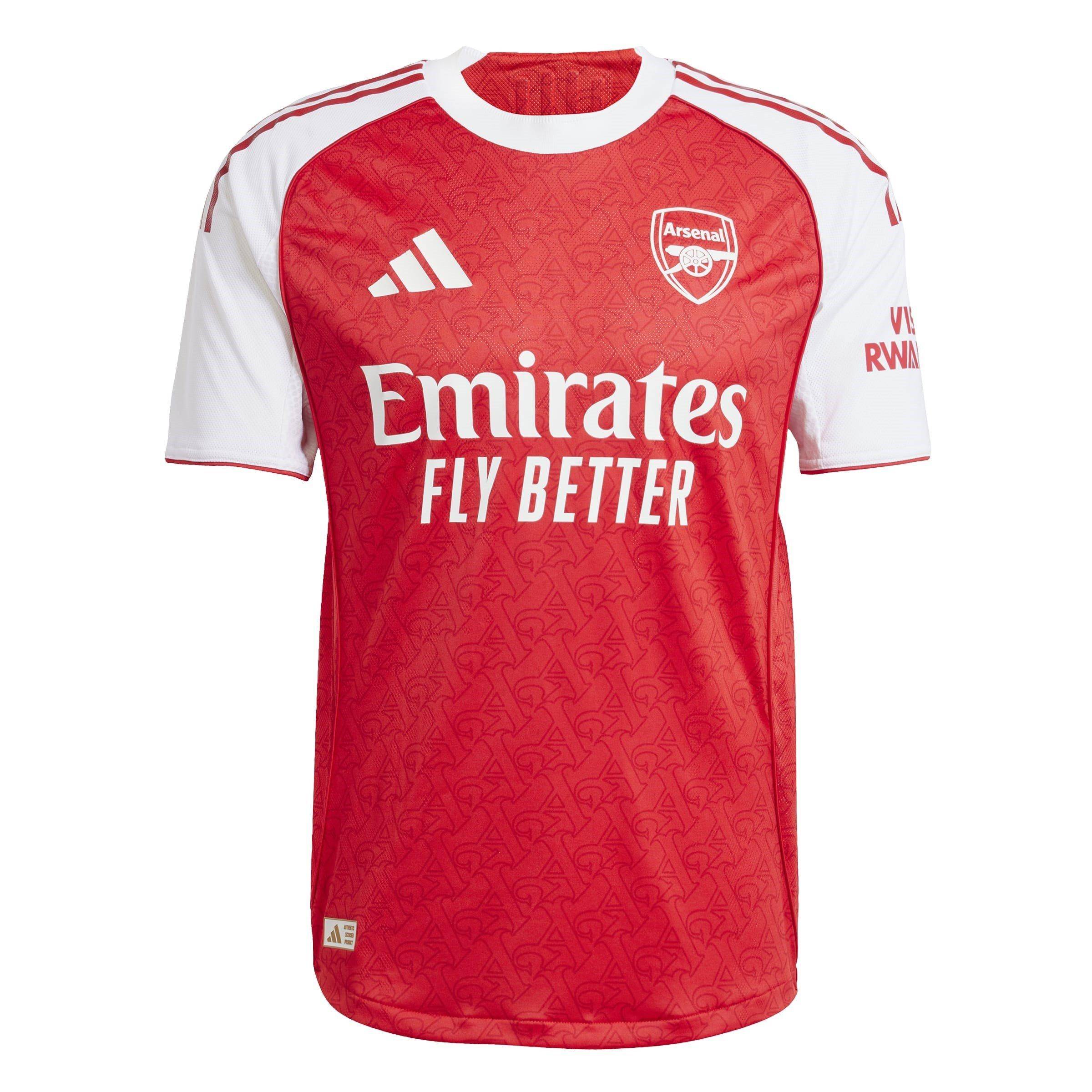Adidas Arsenal Authentic Home Shirt 2025 2026 Mens