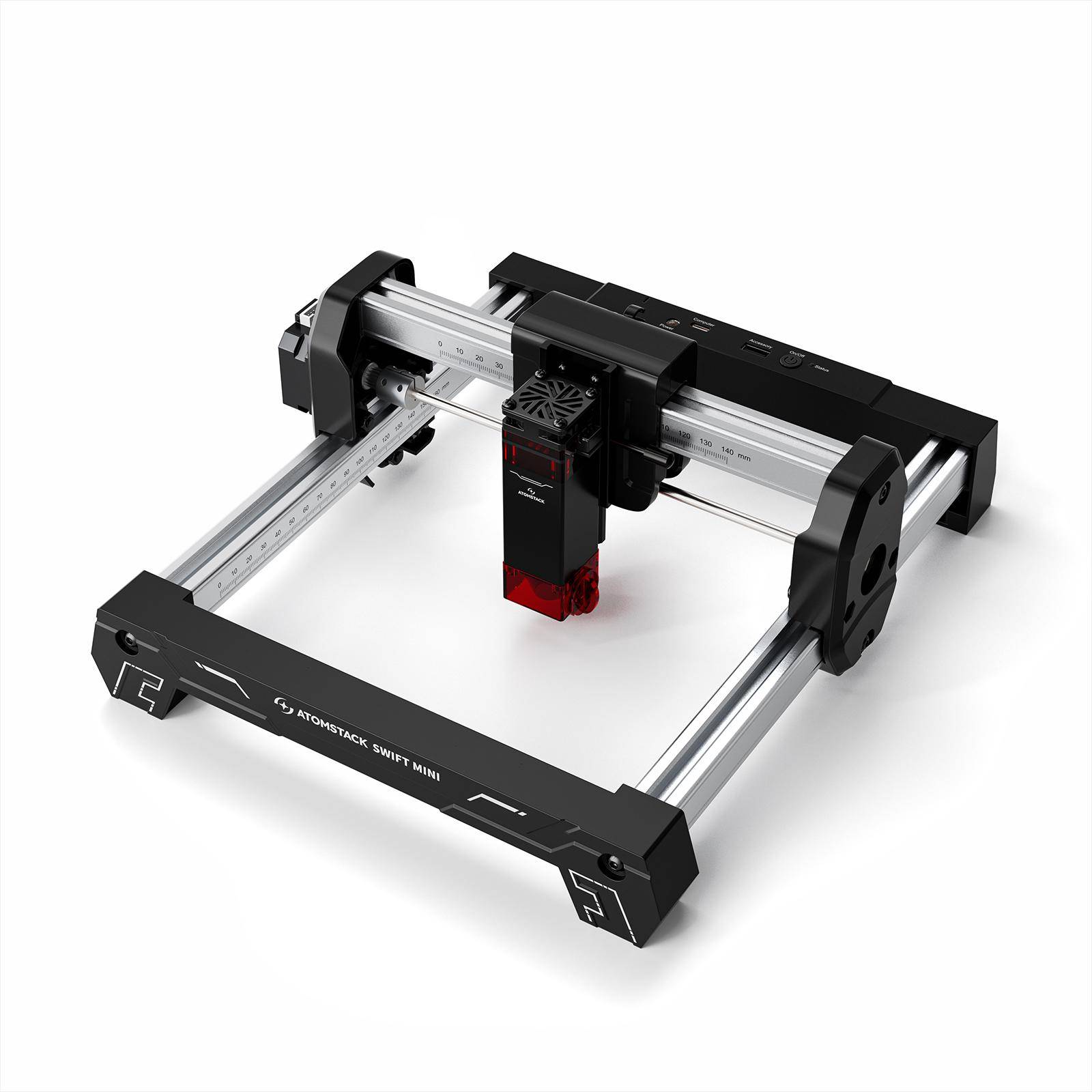 ATOMSTACK Swift Mini 3W Laser Engraving Machine,135×145mm Engraving Area,0.04*0.04mm Laser Spot,Positioning Accuracy 0.1 mm