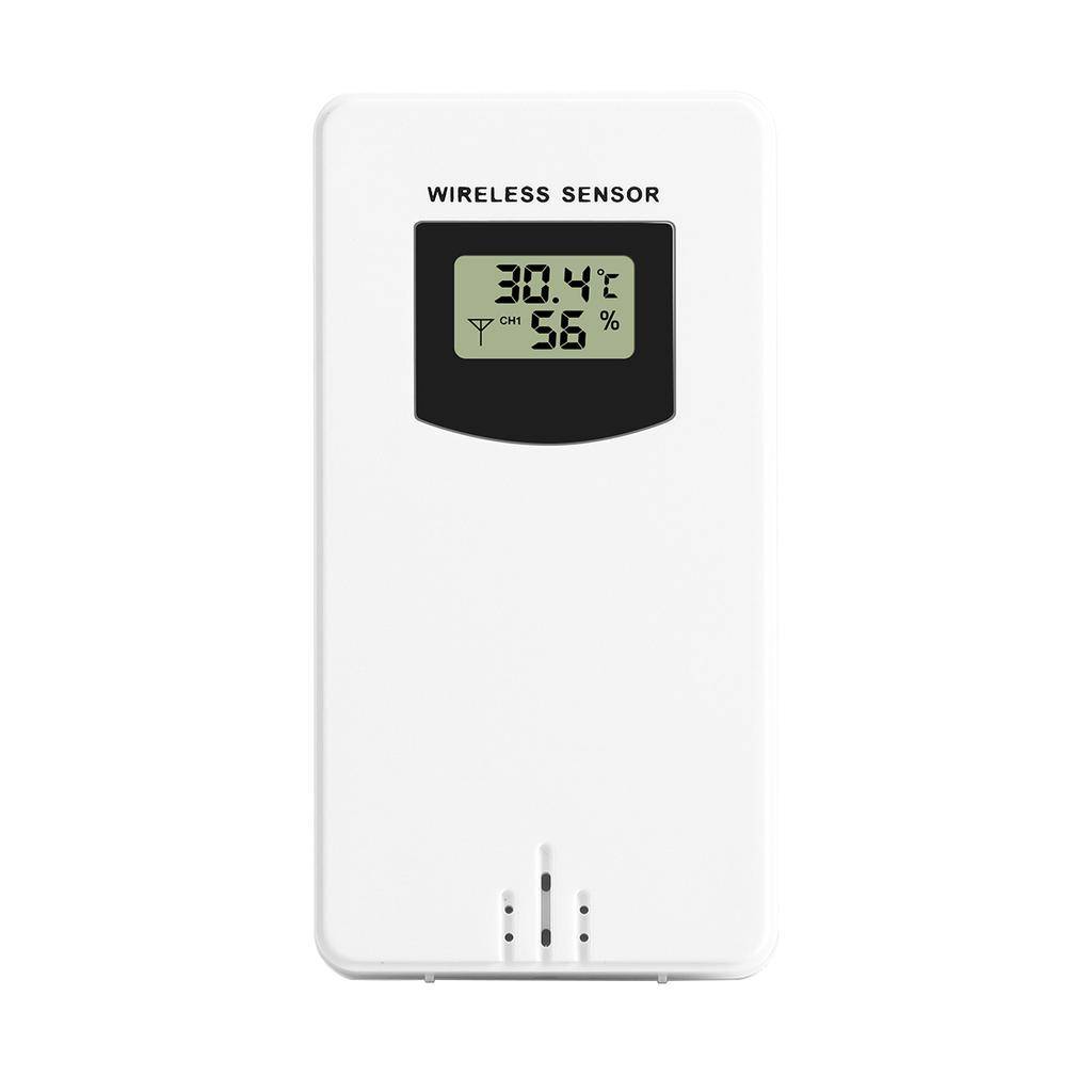 Temperatur Luftfuktighet Trådlös sensormätare Hygrometer Elektronisk digital termometer in/utomhus vit