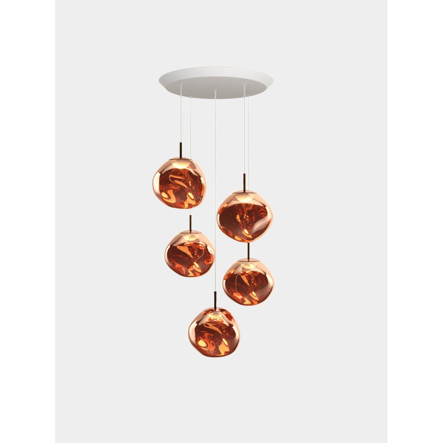 Tom Dixon - Melt Mini Rund Pendelsystem LED Copper