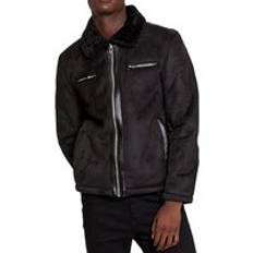 Coats / Jackets Rufus Faux Suede Fur Lined Aviator Jacket in Black / M - Tokyo Laundry - black
