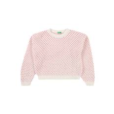 UNITED COLORS OF BENETTON Pullover lyserød / hvid - 122