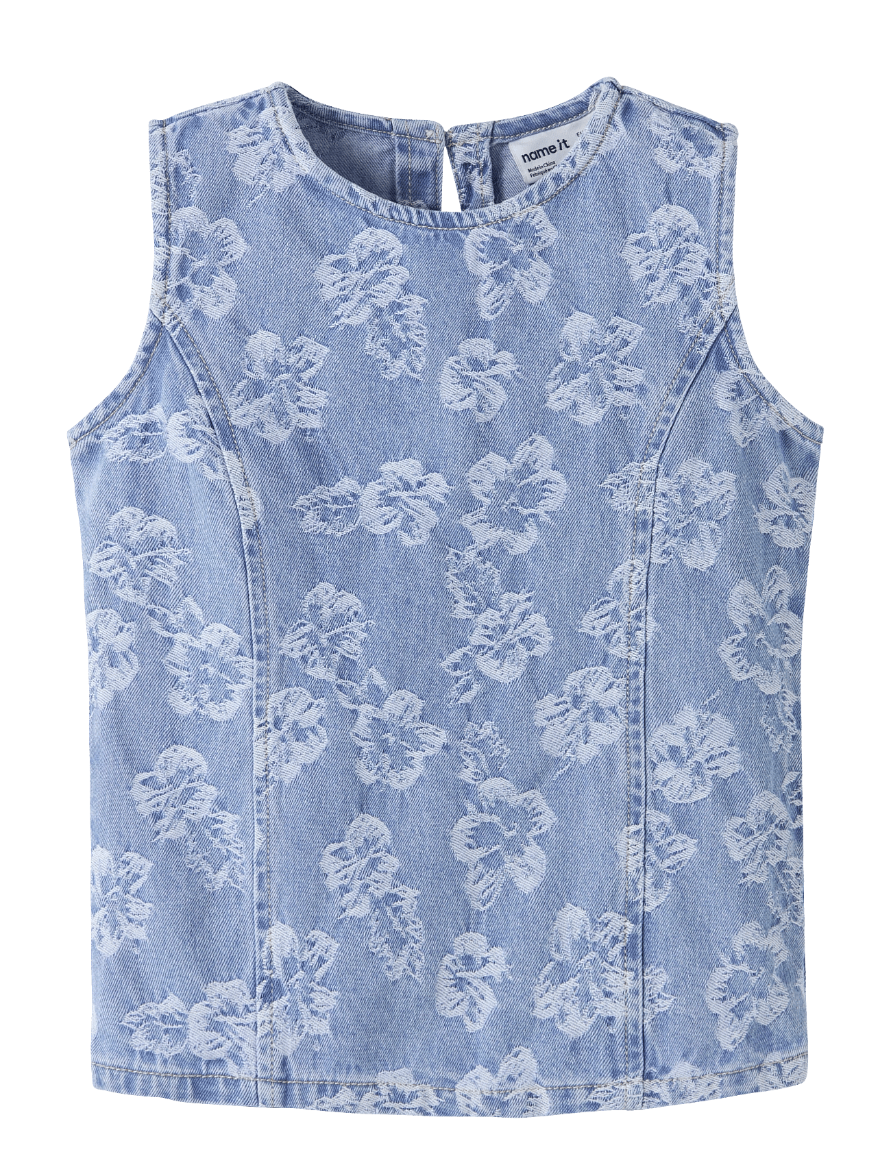 name it Nkflucy Sl Dnm Jacq Top 2440-Ja H - Blue - 158