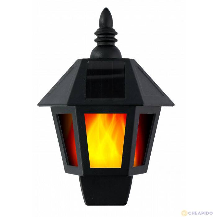 Klassisk soldriven LED vägglampa