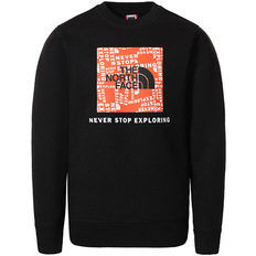 The North Face Box crew Sweatshirt Jr » Str. X-Small - 116 » 1E3 Black/orange
