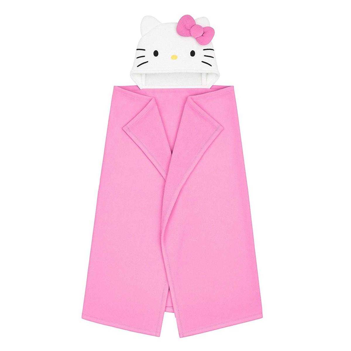 Hello Kitty Childrens/Kids Wrap Blanket Hoodie One Size rosa/vit