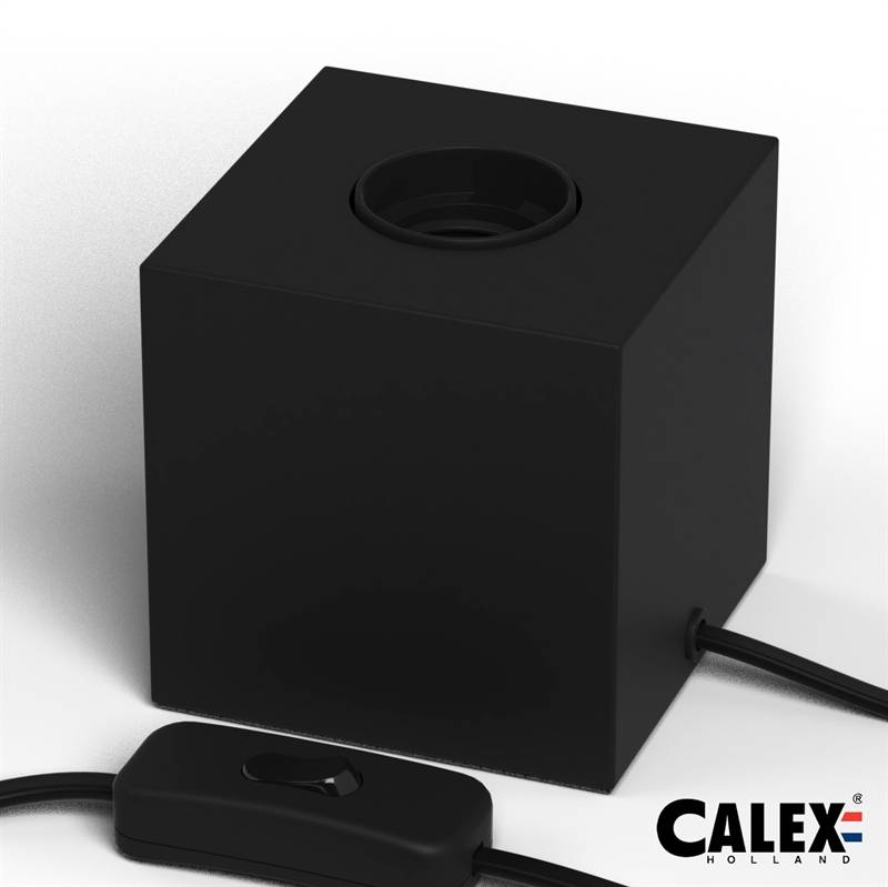 Calex Bordlampe E27 med afbryder sort
