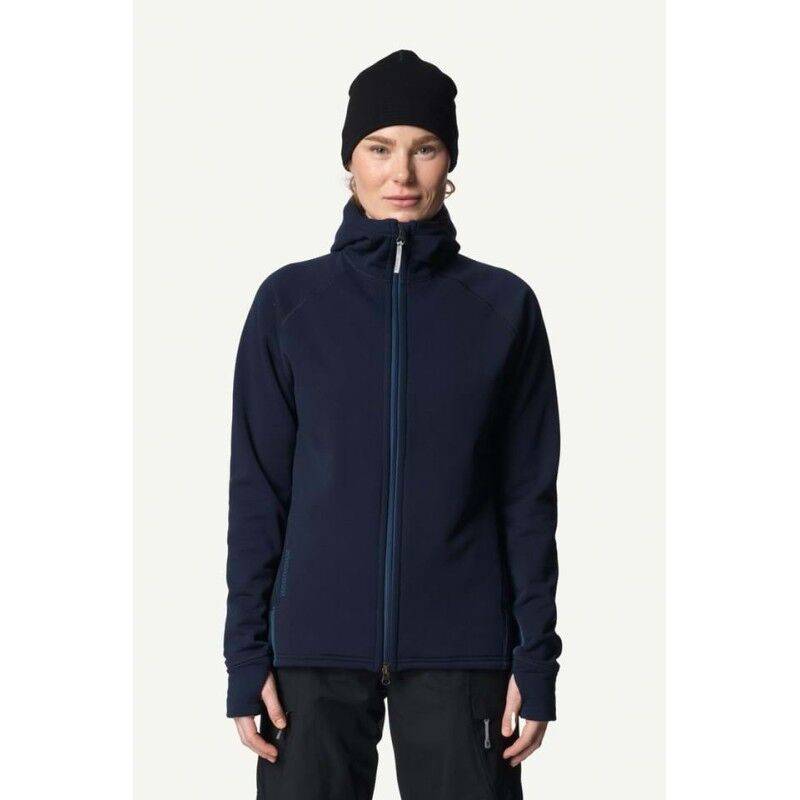 Houdini Sportswear Power Houdi - Fleecetröjor - Dam Blue Illusion XXS
