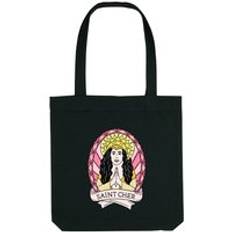 Saint Cher Feminist Tote Bag - Black Canvas