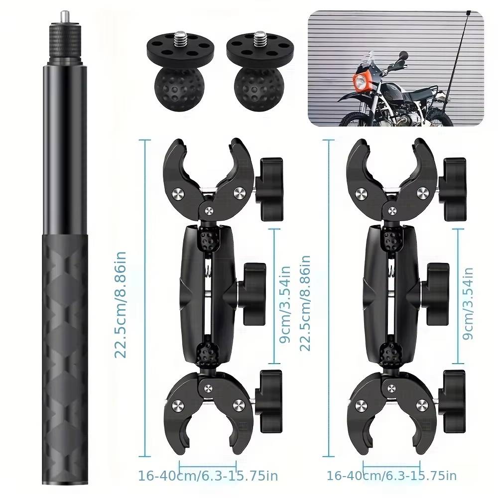 For Insta360 x2 x3 x4 x5 Motorcycle Bike Mount Selfie Stick for Insta 360 x2 x3 x4 x5 Moto Monopod Handlebar Accessories Kit