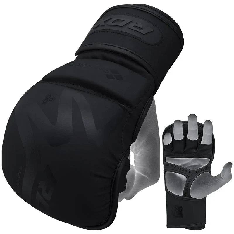 RDX T15 Noir Hybrid MMA Grappling Gloves With Best Knuckle Protection - XL (XL)