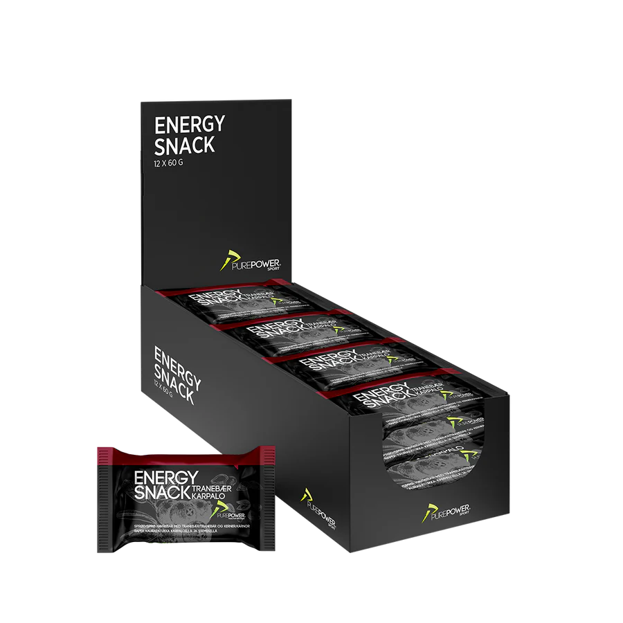PurePower Energy Snack - Tranebær (12x 60g)