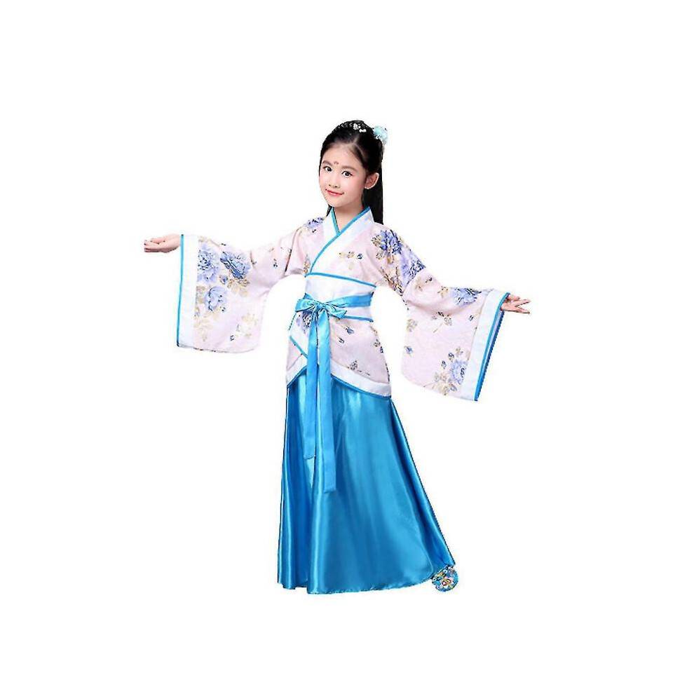 (160, Dark blue) Ancient Costumes,Traditional Chinese Hanfu Suit,Fairy Cosplay Chinese Hanfu Costumes