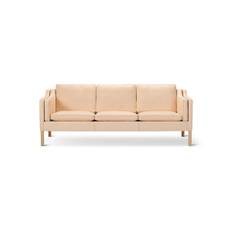 2213 Sofa af Børge Mogensen Eg sæbe / Lædergruppe 3 - Jacobsen Plus