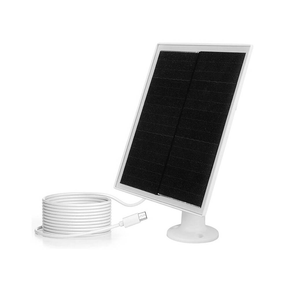 10W 5V Solar Panel Charger for Outdoor Security Cameras, Rechargeable Battery Cameras, IP65 Waterproof, Micro-USB