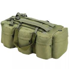 Duffelbag i 3-i-1 army-stil 90 l olivengrøn