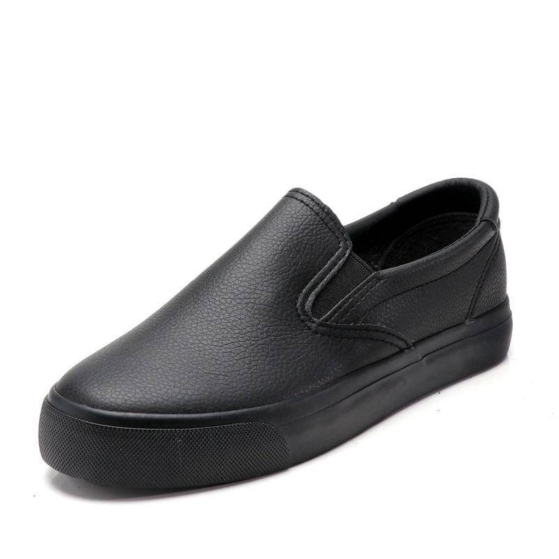 Mode Mode Vitt Läder Kvinnor Chunky Sneakers Vita Skor Tenis Feminino Zapatos De Mujer Platå Kvinnor Fritidsskor cm black