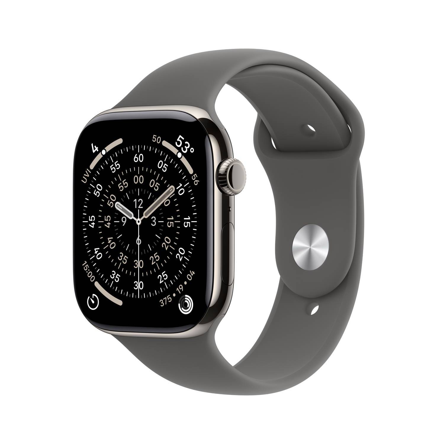 Apple Watch S11 GPS+Cell 46mm Natural Titanium Stone Grey Sport Band M/L