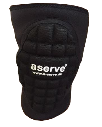 Aserve Black knäskydd med kudde (medium)