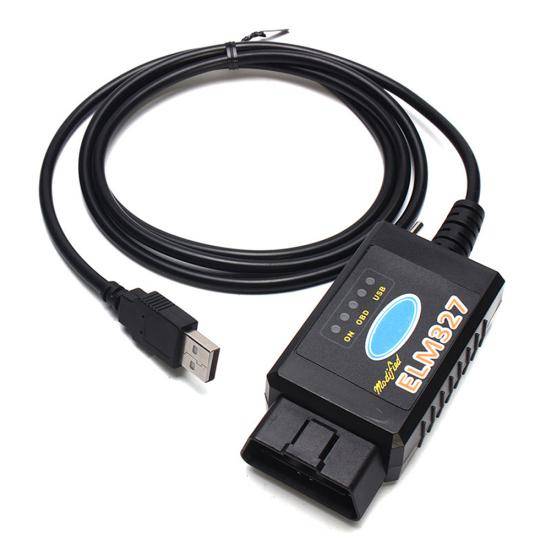 ELM327 USB OBD2 Modifierat diagnostiskt skannerverktyg för Ford MS-CAN HS-CAN Mazda black