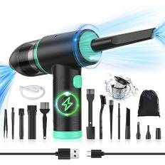 EVARYOO 2-in-1 Elektrischer Staubgebläse und Mini-Staubsauger, 90.000RPM PC Reinigung, 12Kpa Kabelloser Tastatur Reiniger, 3-Gang Air Duster, 90W, 7000mAh Akku für Tastatur, PC, Sofas, Auto Zubehör