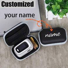 1pc Custom Name Fingertip Pulse Oximeter Protective Case, Oximeter Handbag, Travel Carrying Case, Suitable For Blood Oxygen Saturation Monitor - Multicolor