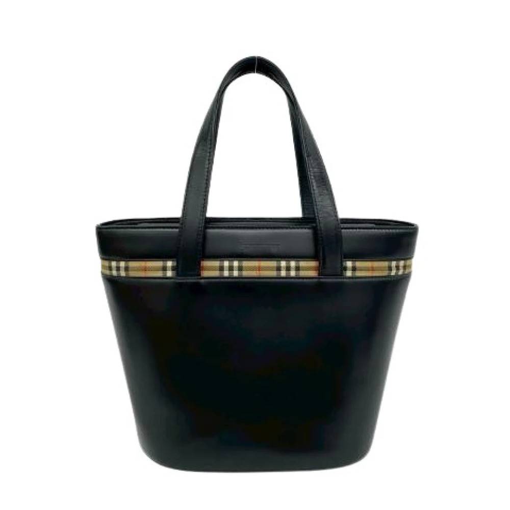 Burberry Vintage Pre-owned Kalveskind Tote Taske - Vintage - Dame - Sort - ONE SIZE -