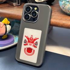 iPhone 15 Pro Max Cover Indbygget display E Ink Case Sort