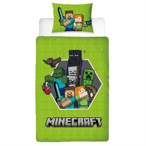 Minecraft sängkläder - Vändbart påslakanset - 100% bomull